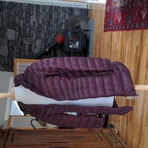 Uniqlo Satin-Look Jacket in Plum